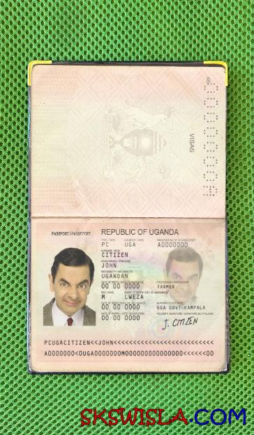 Uganda zdjęcie do paszportu pliki PSD, skan i fotografowany obraz